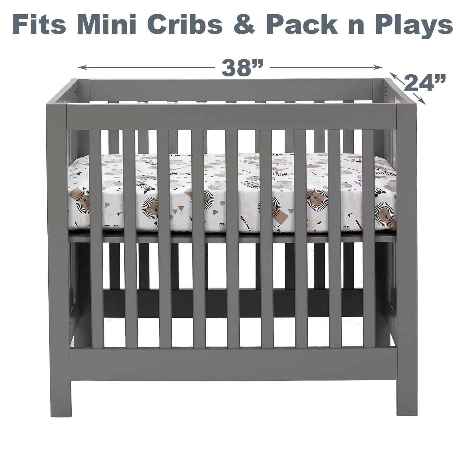 Jungle Safari Fitted Mini Crib Sheet