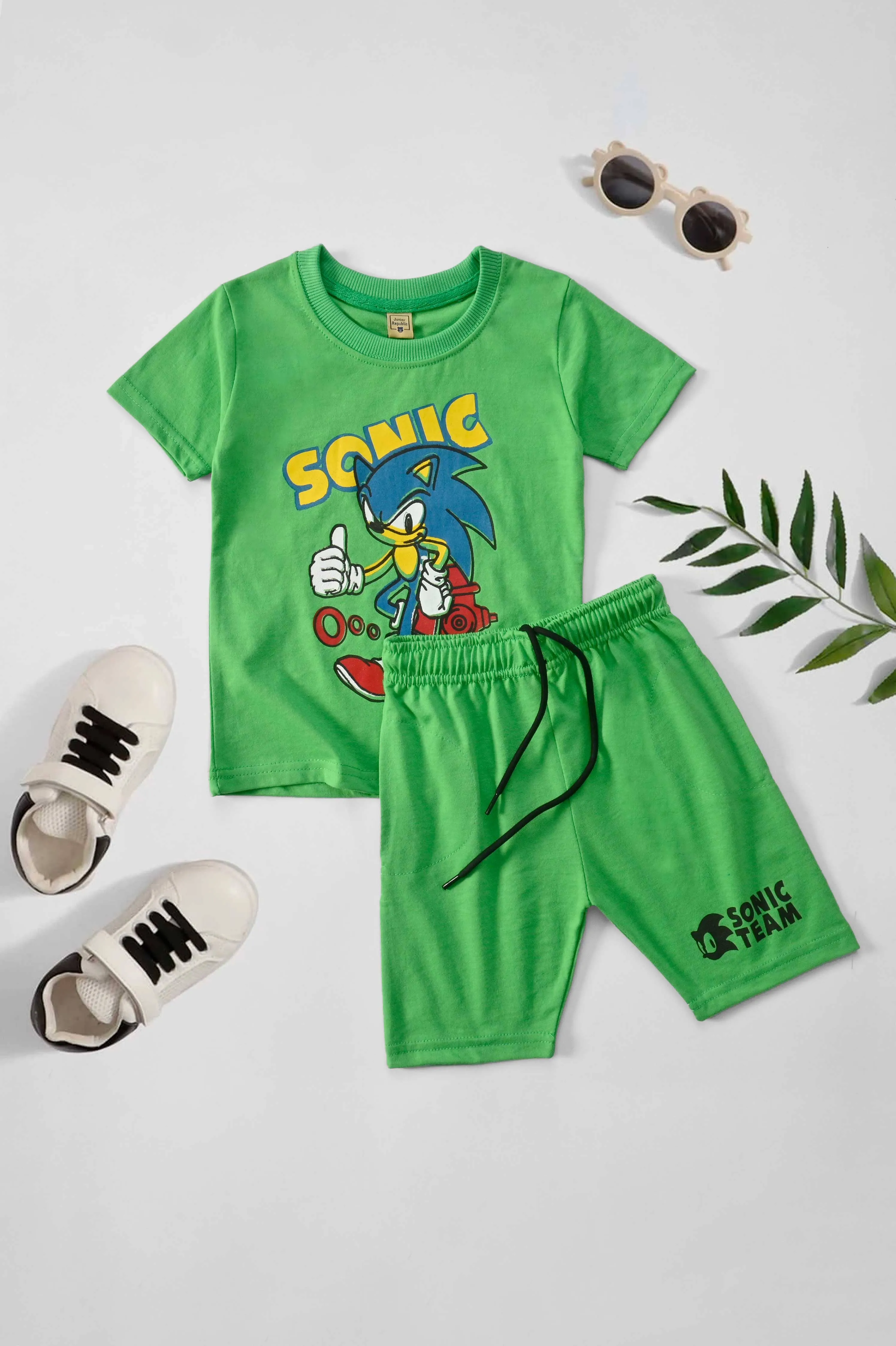 Junior Republic Kid's Sonic Printed Twin Set