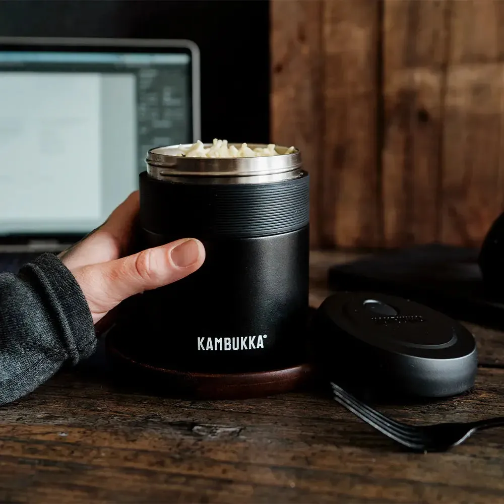 Kambukka Bora Food Jar - 600ml - Black