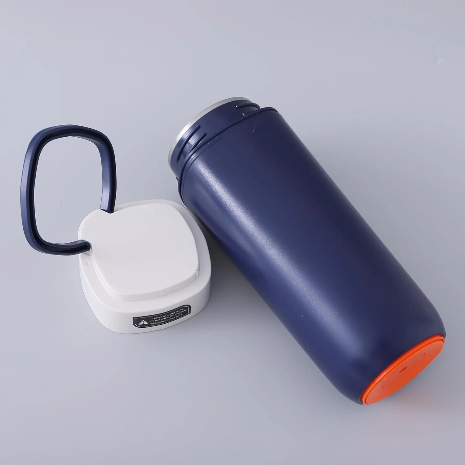 Kuber Industries Pack of 3 Anti-Fall Insulated Coffee Tumbler with Suction Bottom | Leak-Proof Stainless Steel Tumbler | Coffee Tumbler with Lid and Handle | 480 ML | Dark Blue