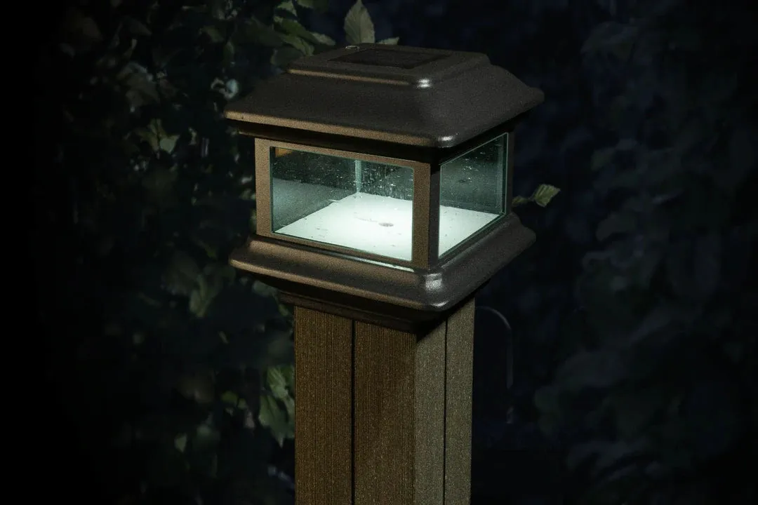 LED Solar Post Cap 4x4 12 Lumens 4500K (Pack Of 2)