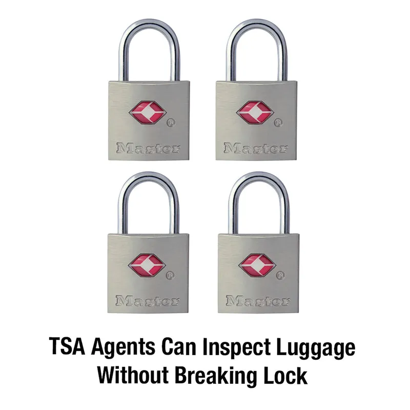 Master Lock 7/8 in. H X 7/16 in. W X 7/8 in. L Steel Key Luggage Lock Keyed Alike