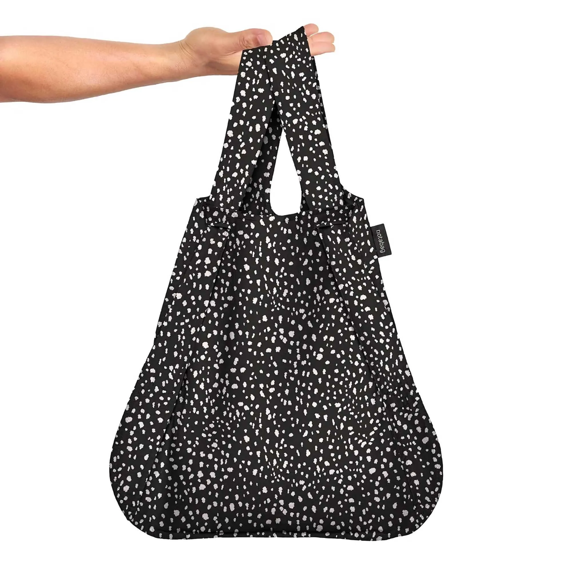 Notabag Recycled 2-Way Bag&Backpack, Black Sprinkle