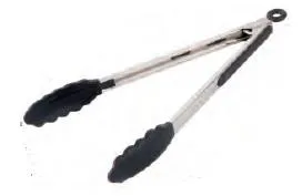 Omega Silicone Grip Stainless Steel Utility Tongs With Lock - 16"