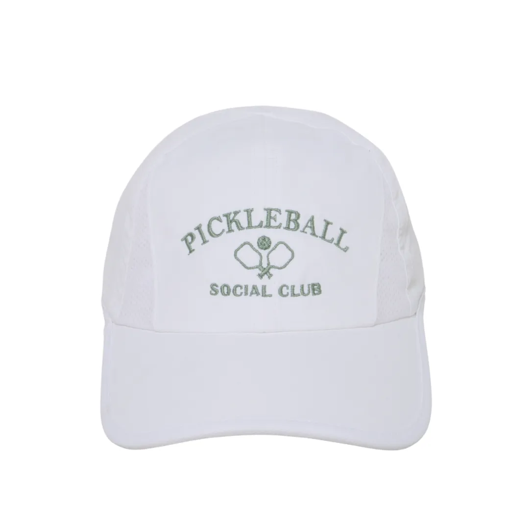 Pickleball Social Club with Paddles Lightweight Ponytail Cap