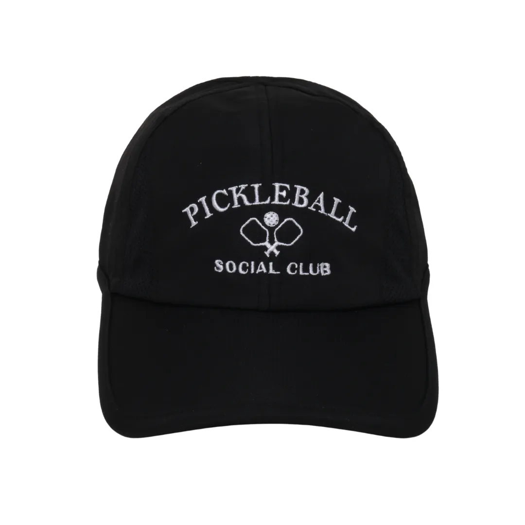 Pickleball Social Club with Paddles Lightweight Ponytail Cap
