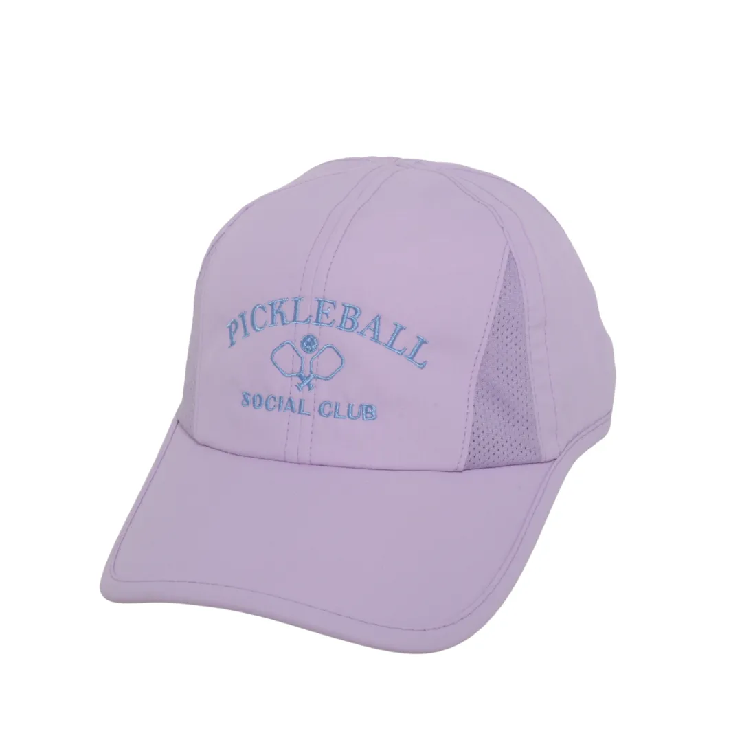 Pickleball Social Club with Paddles Lightweight Ponytail Cap