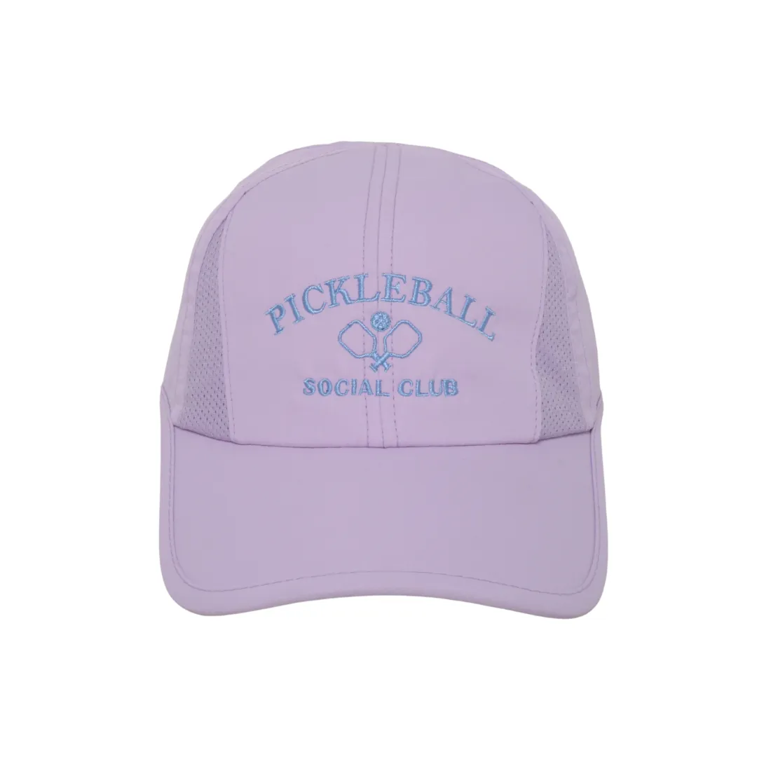 Pickleball Social Club with Paddles Lightweight Ponytail Cap