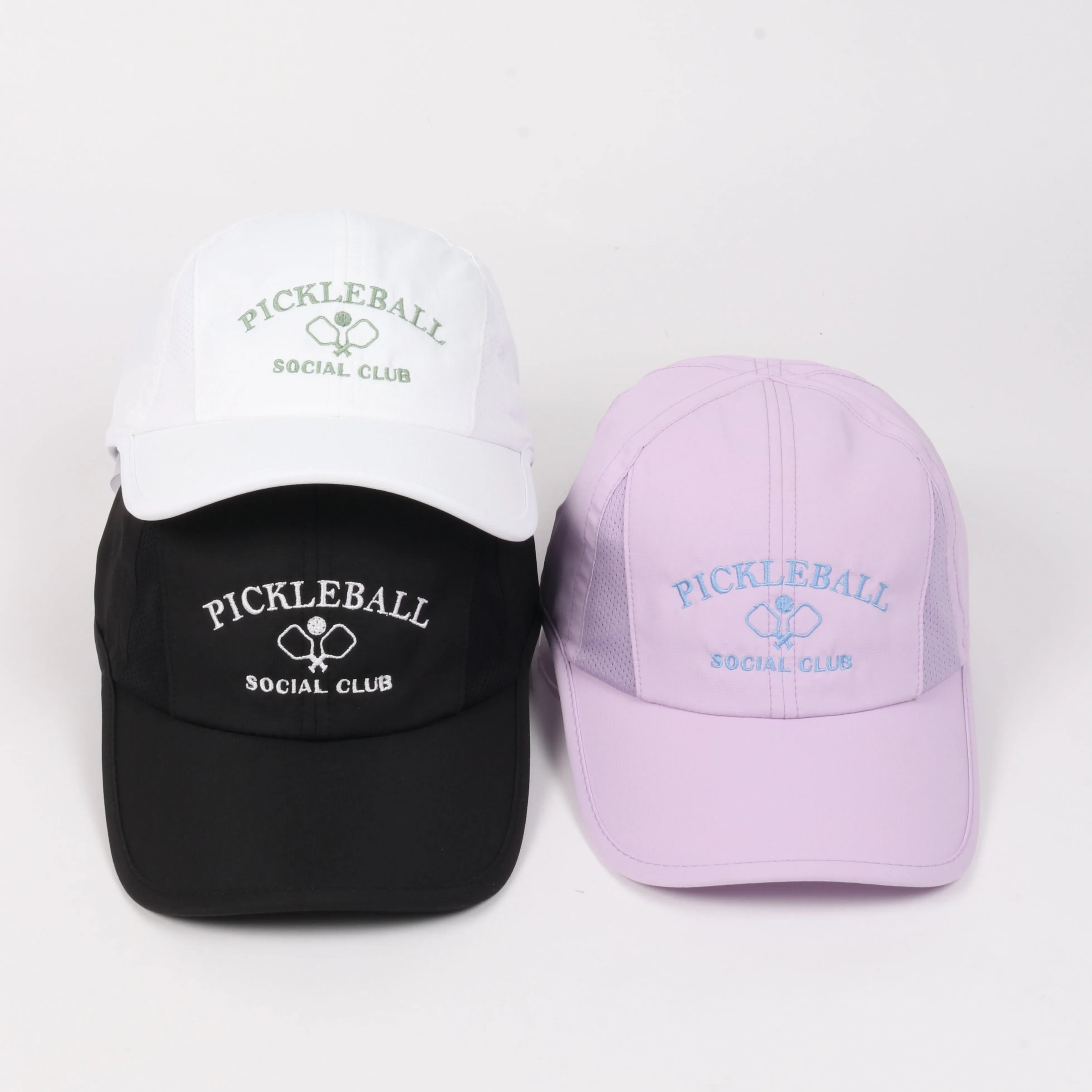 Pickleball Social Club with Paddles Lightweight Ponytail Cap
