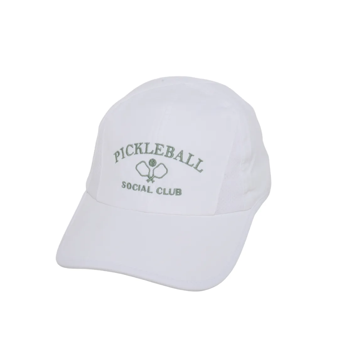 Pickleball Social Club with Paddles Lightweight Ponytail Cap