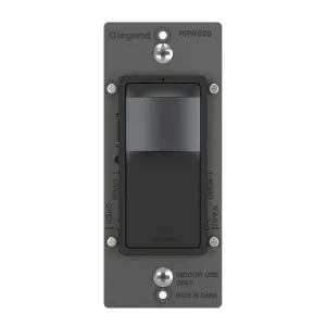 radiant Vacancy Sensor, Single Pole or 3-Way, 600W, 120V, Black