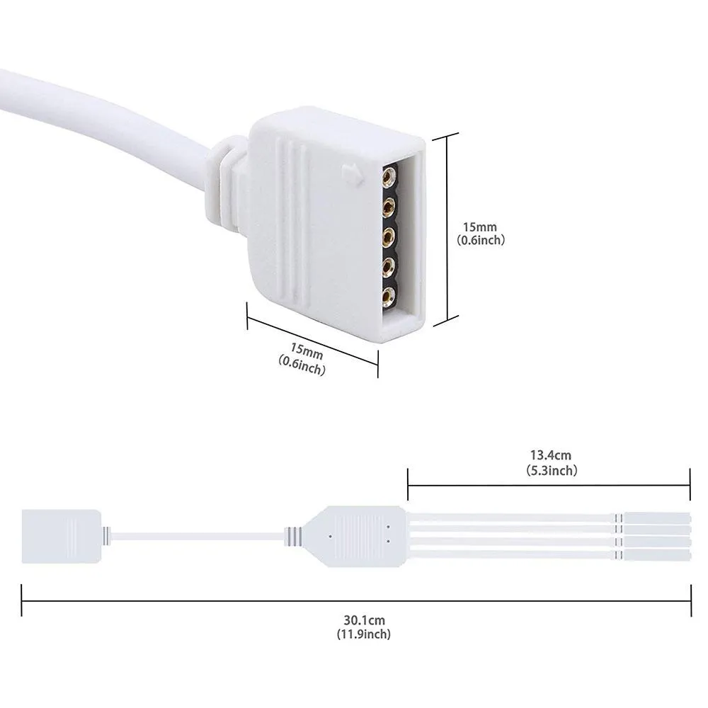 RGBW LED Splitter Cables with 5-Pin Connectors