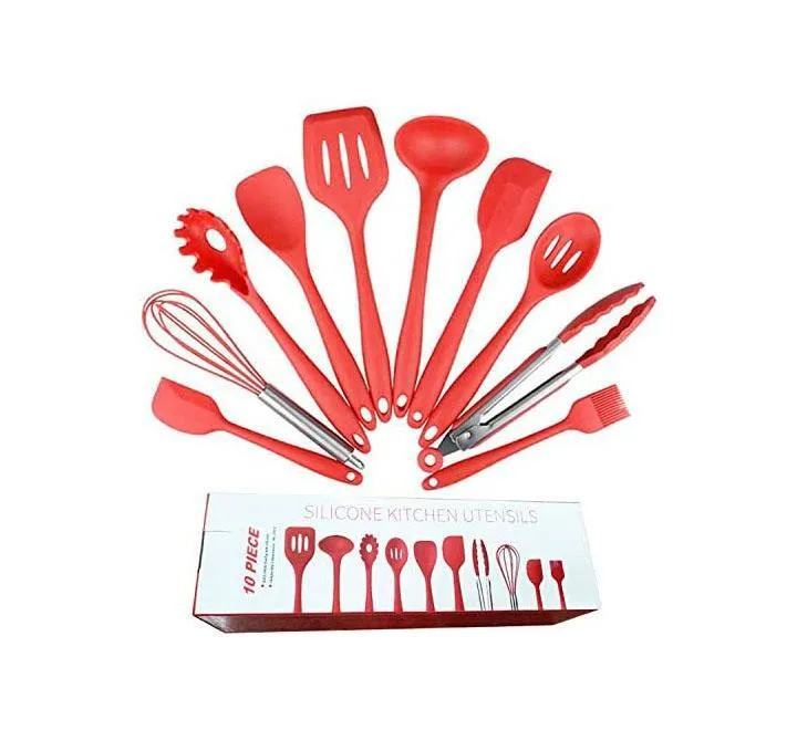 Silicone Cooking Utensil Set of 10 Pcs