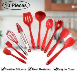 Silicone Cooking Utensil Set of 10 Pcs