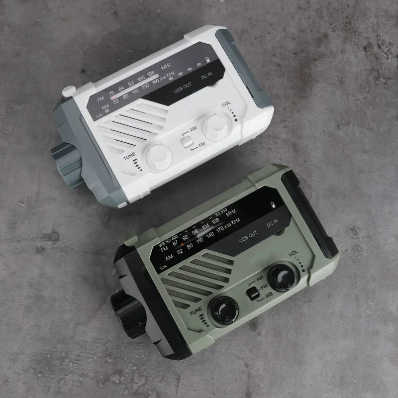 Solar Hand Crank Radio Flashlight