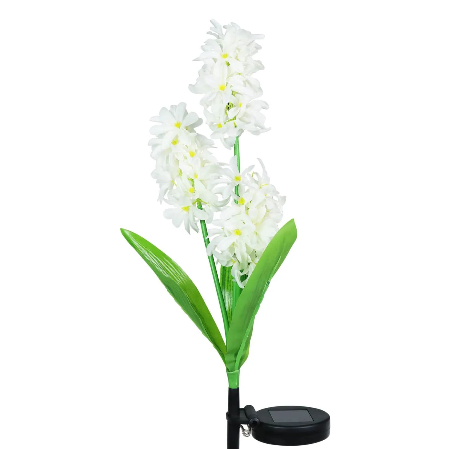 Solar White Fabric Lilac Garden Stake with Color Changing LEDs, 5 by 33.5 Inches