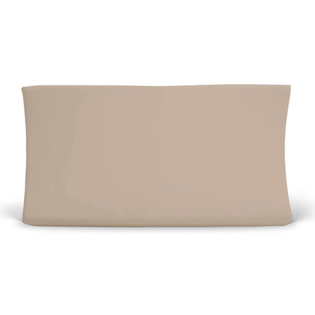 Solid Coffee Bamboo Changing Pad Cover