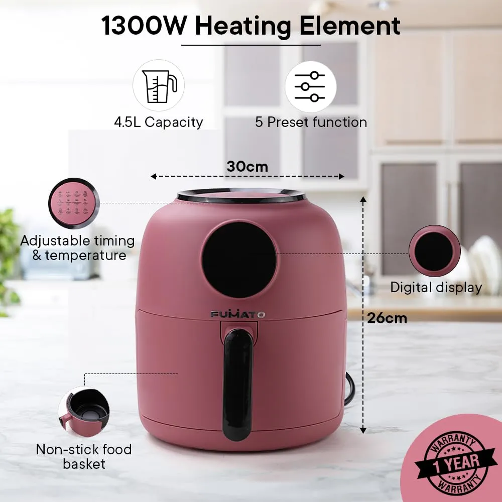 The Better HomeFUMATO Aerochef Airfryer Pink & Insulated Bottle 1 litre Pink (Pack of 2)