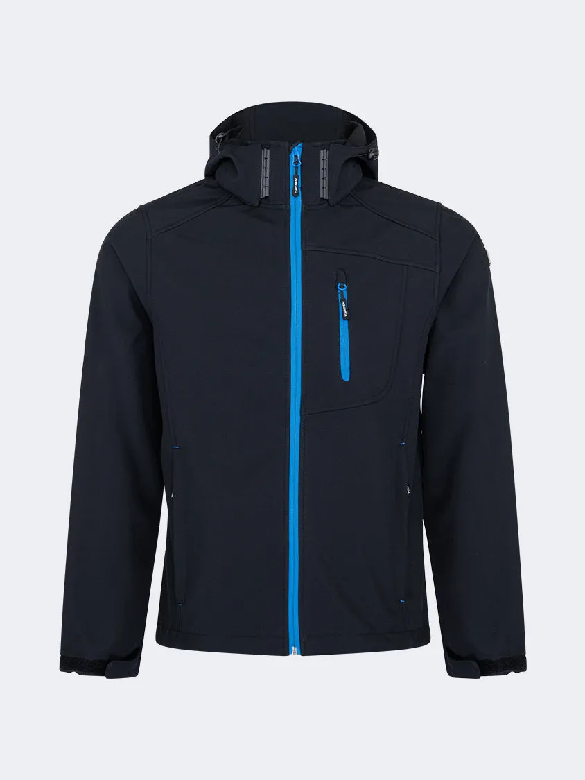 Topten Stylish Men Skiing Jacket Black/Blue
