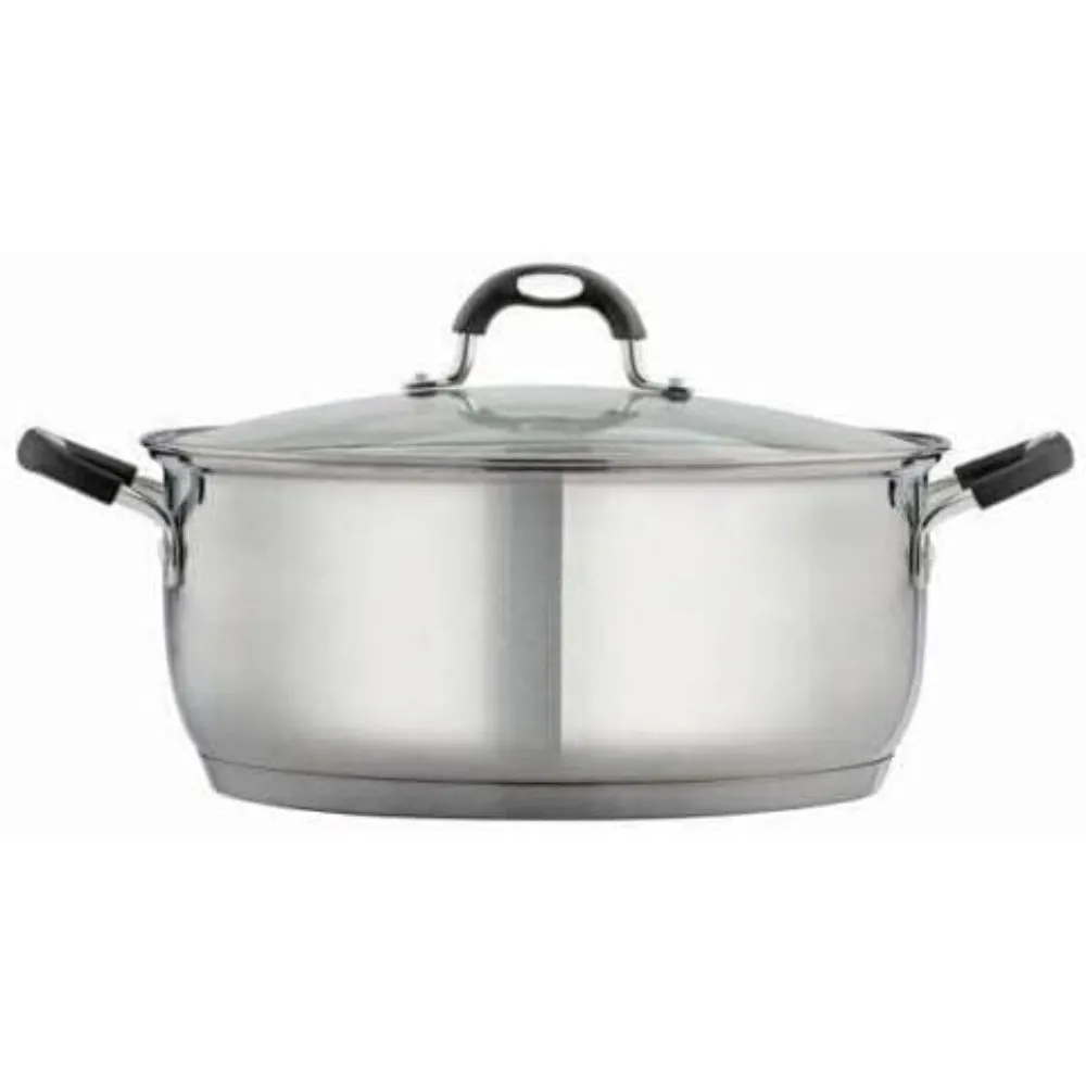 Tramontina Brazil  Solar Silicon 30cm 8.9L Stainless Steel Shallow Casserole with Tri-ply Bottom