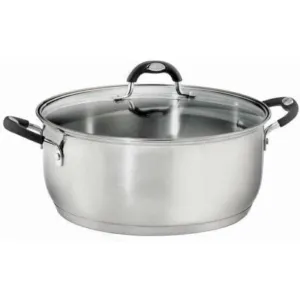 Tramontina Brazil  Solar Silicon 30cm 8.9L Stainless Steel Shallow Casserole with Tri-ply Bottom