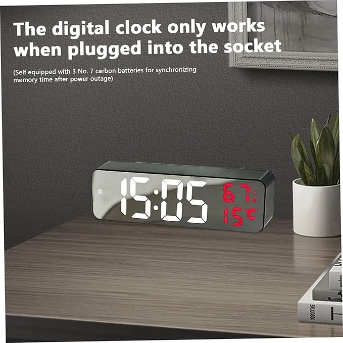 VPGS Desk Clock, Table Clock, Digital Clock, Digital Wall Clock, Clocks for Living Room Decor, Clock for Bedroom, Clocks for Office Green, Digital Clock Large Display