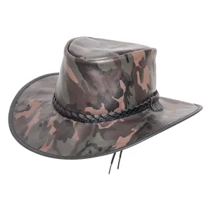 Weatherproof Crusher Came Outback Leather Hat