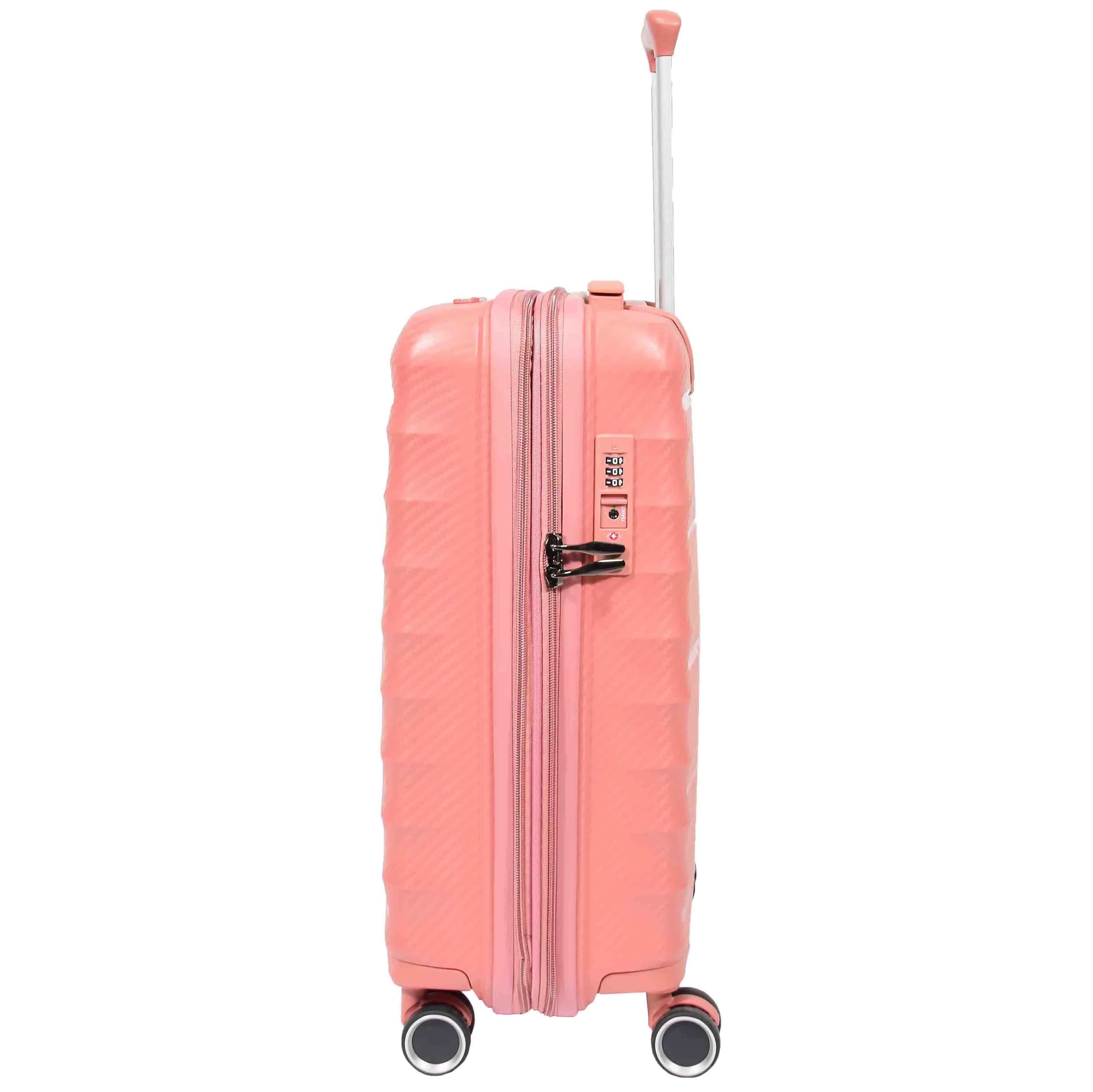 Wheeled Expandable ABS Luggage Miyazaki Rose Gold