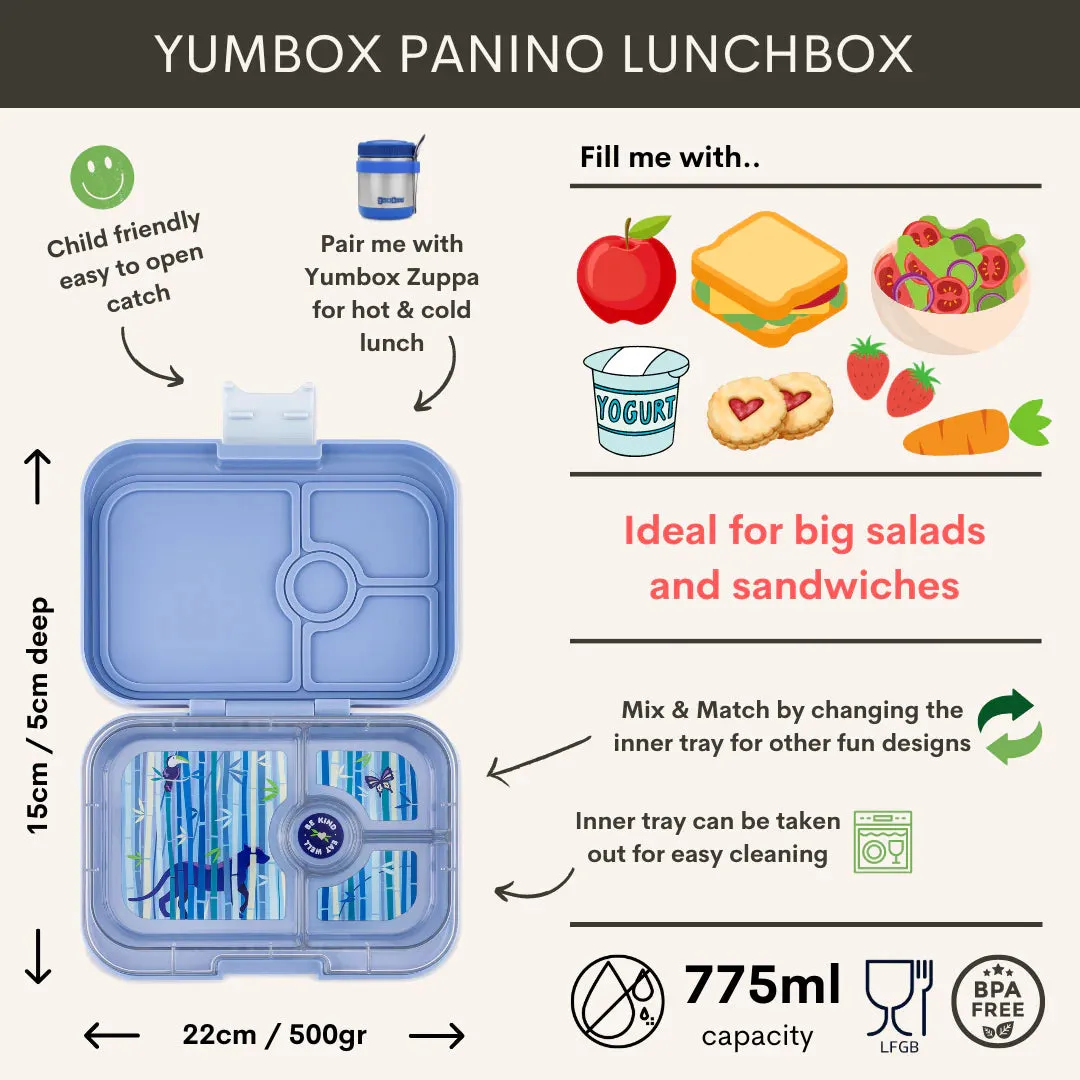 Yumbox Panino 4 compartments Leak-proof Lunchbox | Hazy Blue